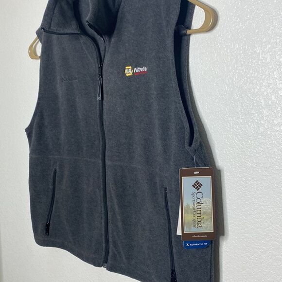 COLUMBIA Men’s Full Zip Charcoal Vest Size XL NWT - Picture 2 of 5